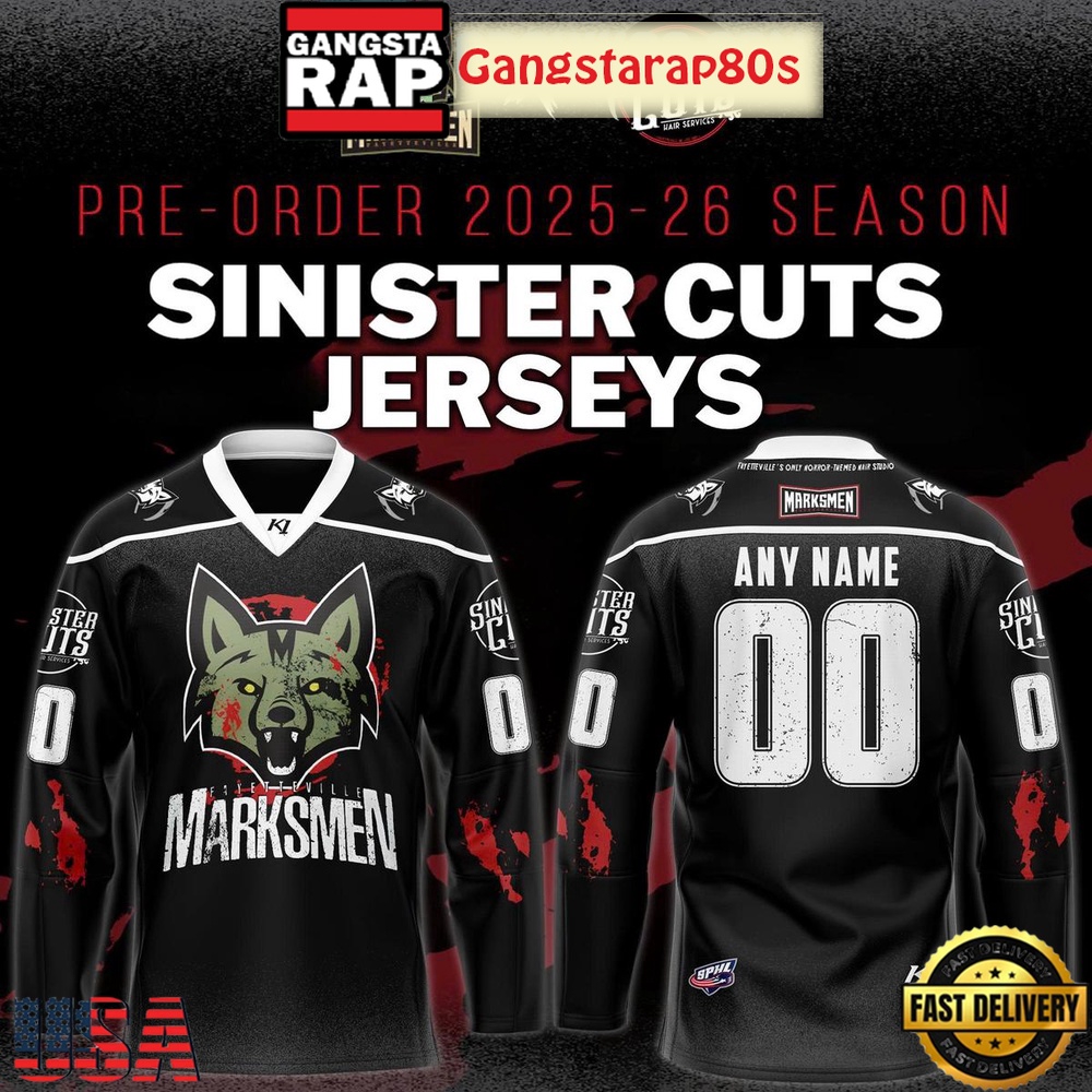 Fayetteville Marksmen Sinister Cuts 2025 Custom Hockey Jersey
