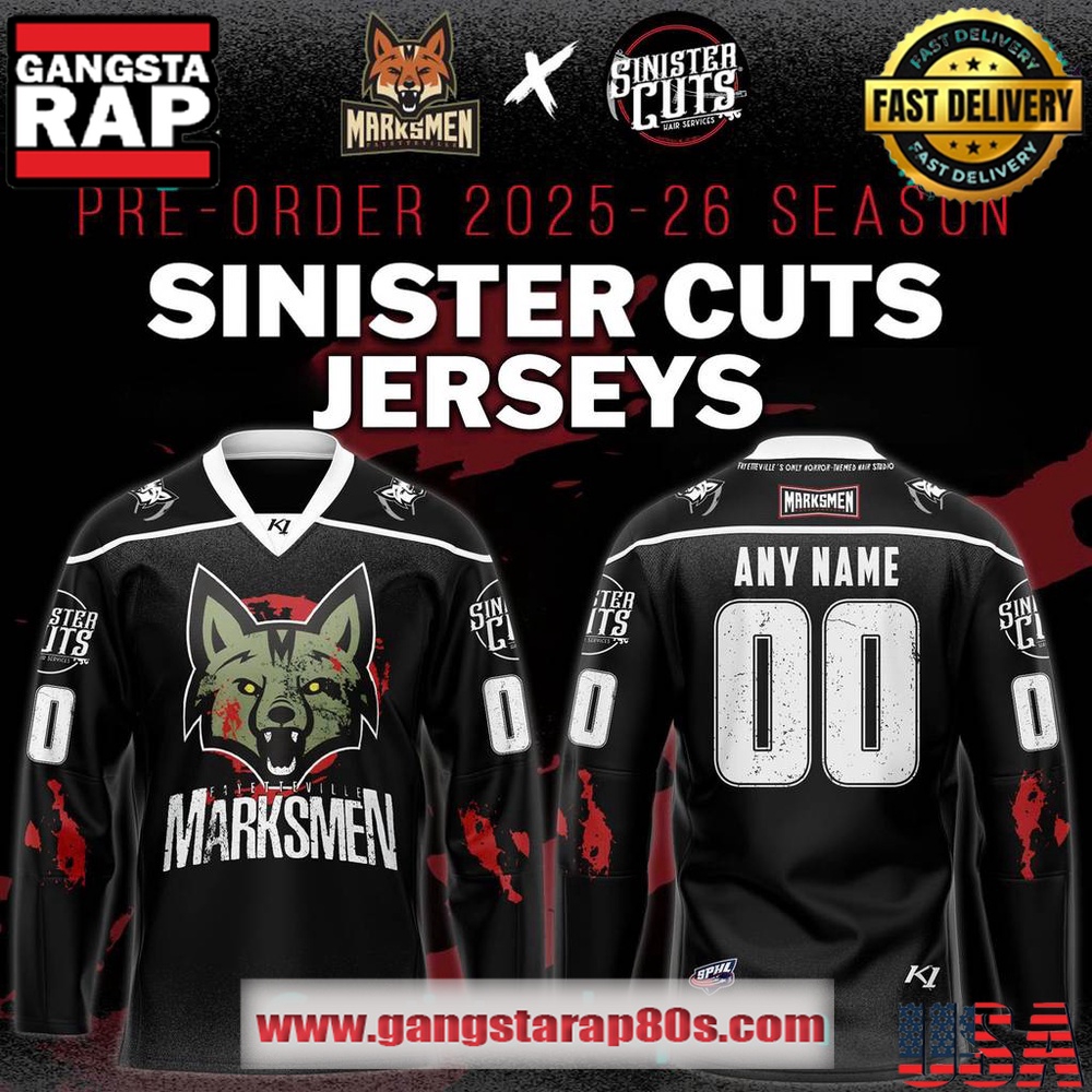 Fayetteville Marksmen Sinister Cuts 2025 Limited Edition Custom Hockey Jersey