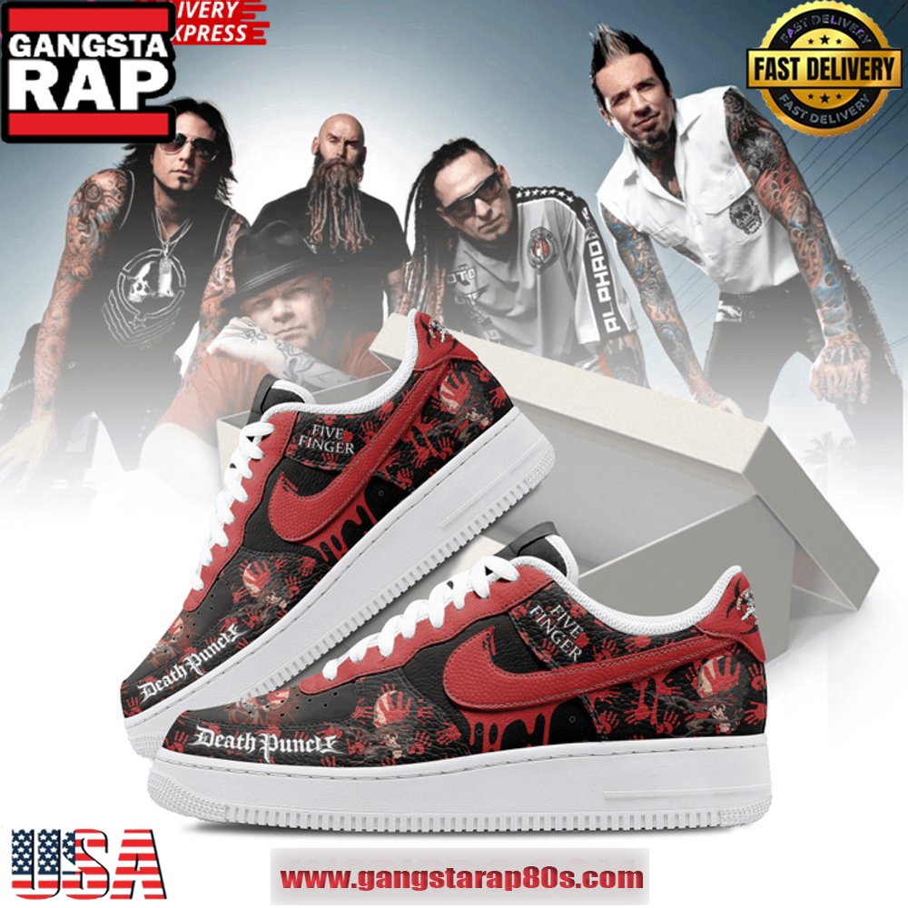 Five Finger Death Punch Warzone Air Force 1 Sneakers Shoes Five Finger Death Punch Warzone Air Force 1 Sneakers Shoes