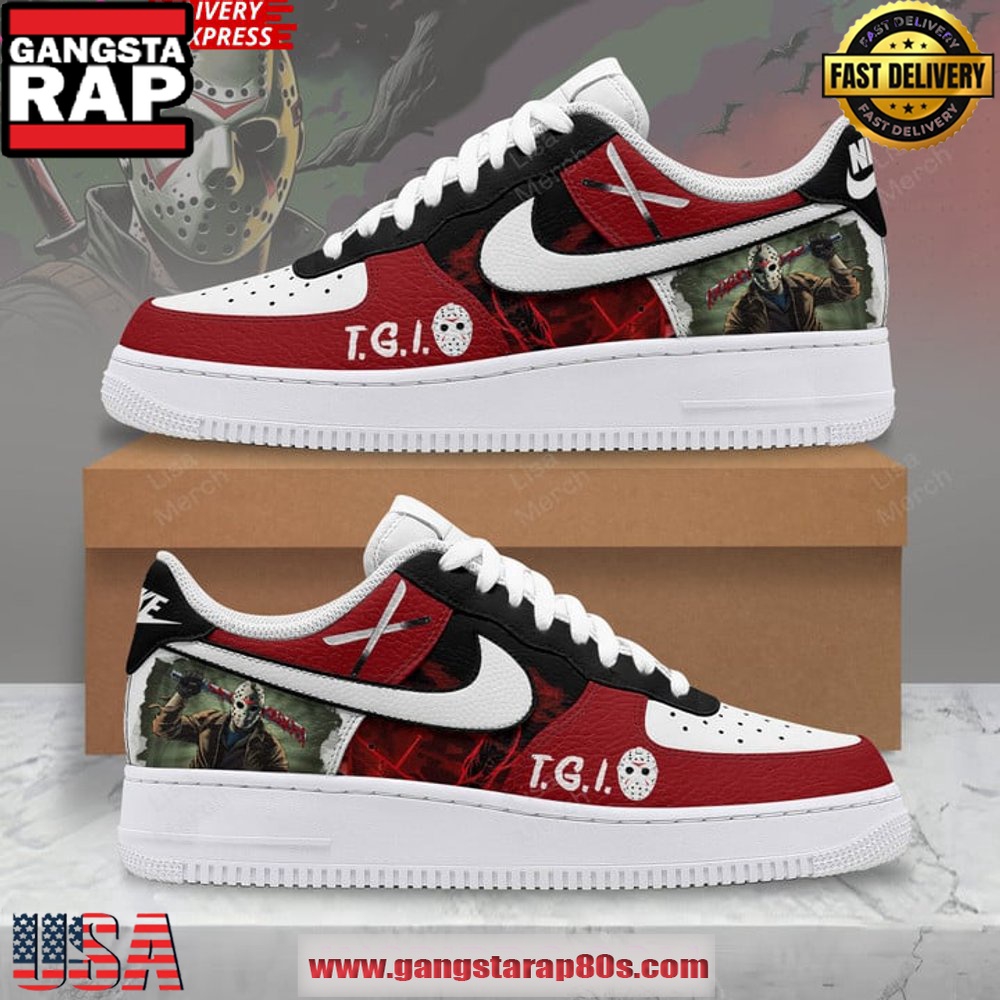 Friday the 13th Limited Edition Air Force 1 Sneakers Shoes Friday the 13th Limited Edition Air Force 1 Sneakers Shoes