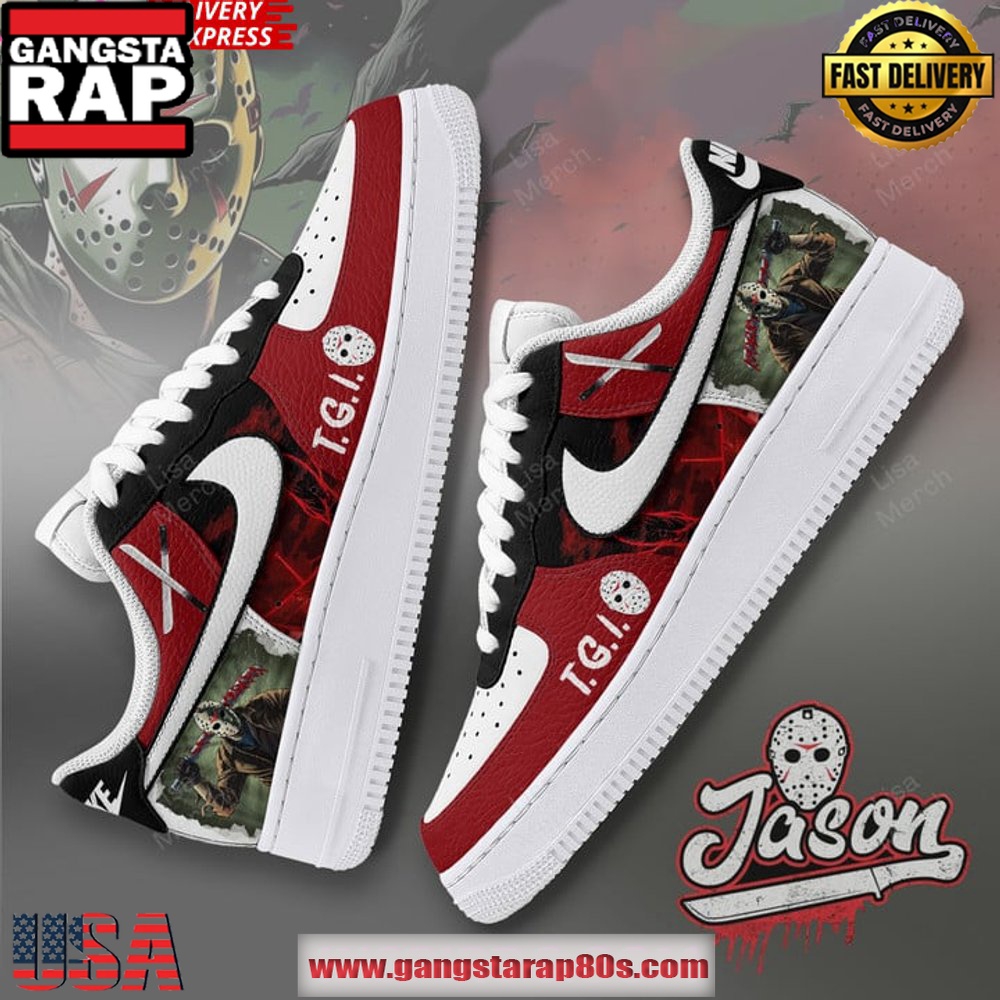 Friday the 13th Limited Edition Air Force 1 Sneakers Shoes Friday the 13th Limited Edition Air Force 1 Sneakers Shoes
