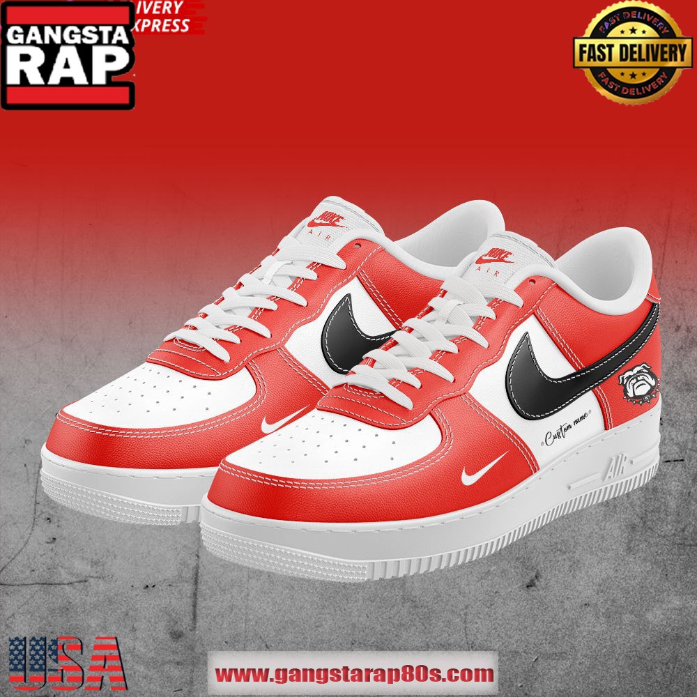 Georgia Bulldogs Football Custom Air Force 1 Sneakers Shoes