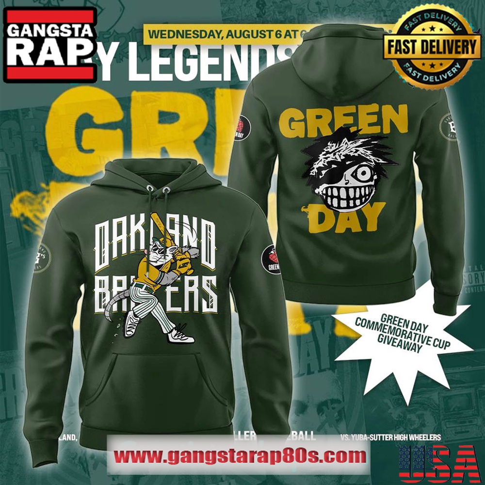 Green Day x Oakland Ballers Limited Edition Hoodie Shirt