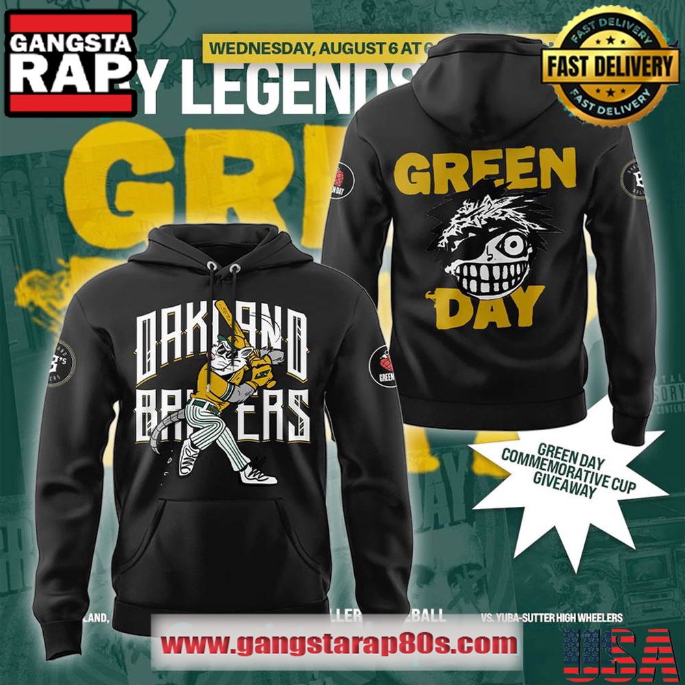 Green Day x Oakland Ballers Limited Edition Hoodie Shirt