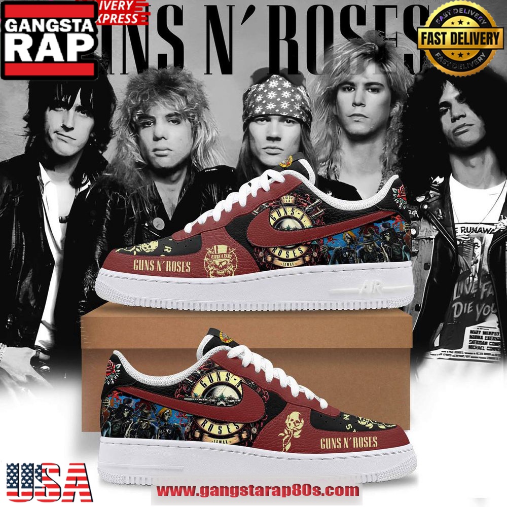 Guns N' Roses Limited Edition Air Force 1 Sneakers Shoes