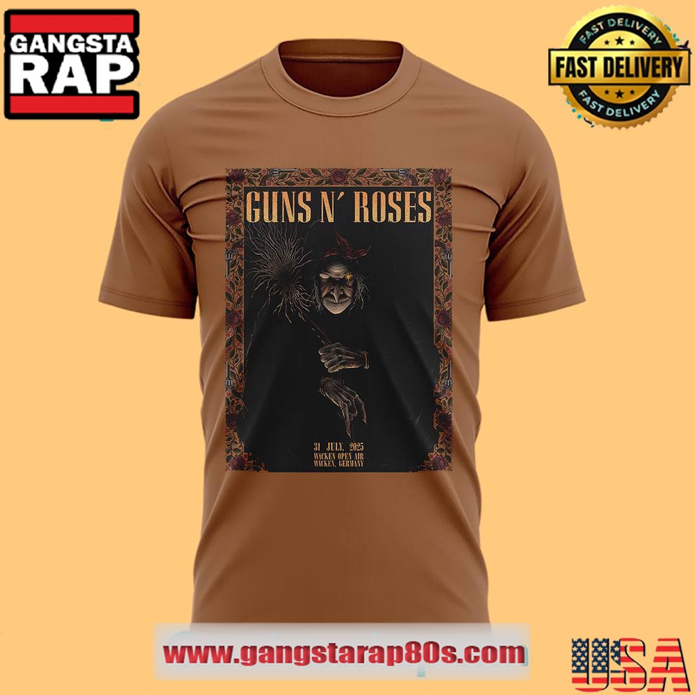 Guns N Roses World Tour to Germany 2025 Limited Edition T Shirt