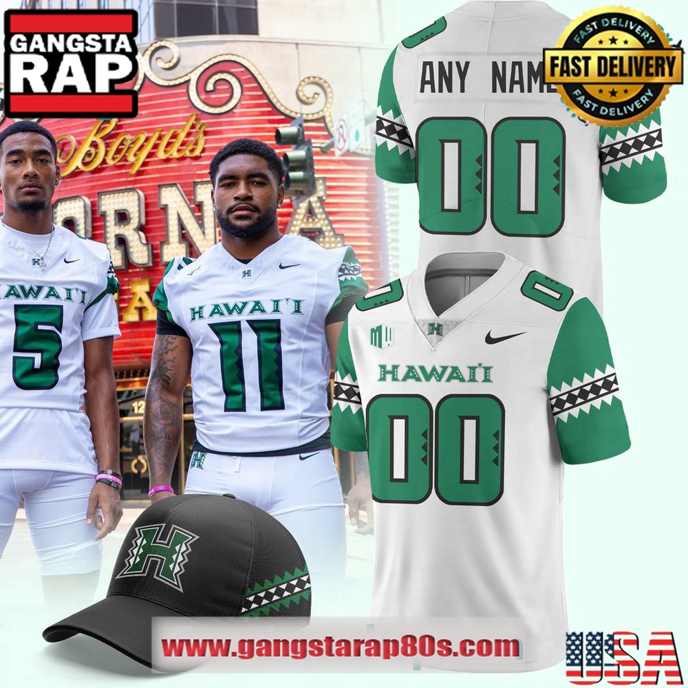 Hawaii Rainbow Warriors Special Edition New Custom White Football Jersey