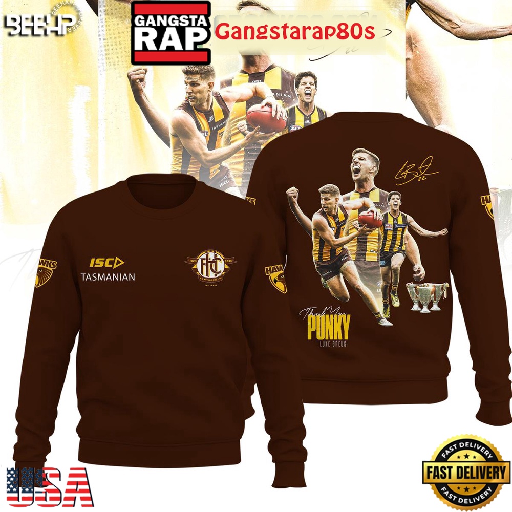 Hawthorn Hawks Thank You Luke Breust Unisex Hoodie Hawthorn Hawks Thank You Luke Breust Unisex Hoodie