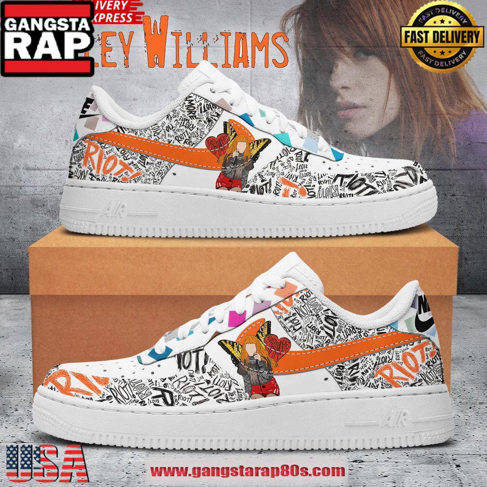 Hayley Williams Riot Limited Edition Air Force 1 Running Sneakers Shoes Hayley Williams Riot Limited Edition Air Force 1 Running Sneakers Shoes