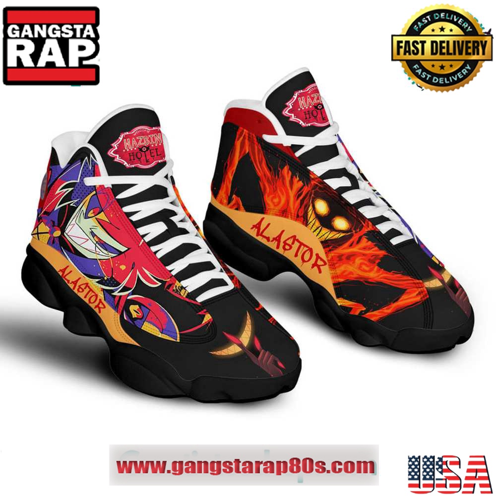 Hazbin Hotel Alastor Air Jordan 13 Sneakers Shoess Hazbin Hotel Alastor Air Jordan 13 Sneakers Shoess