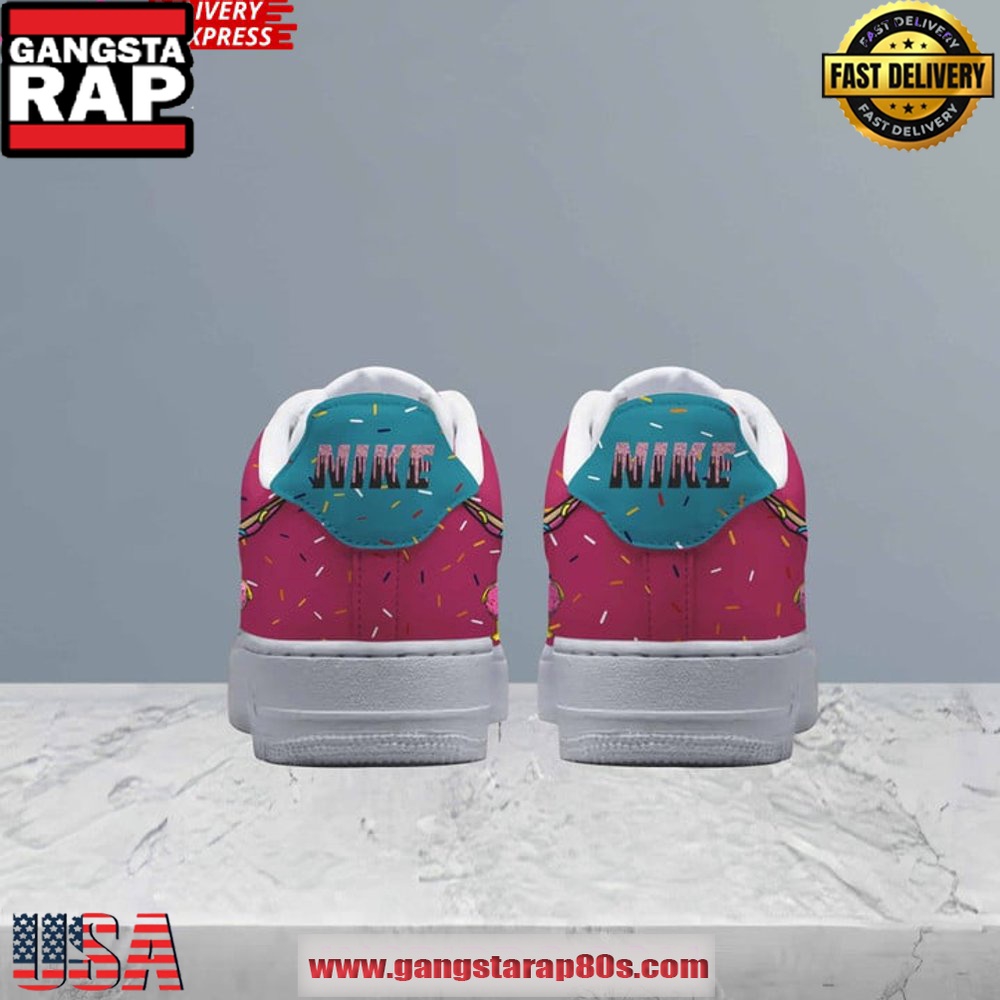 Homer Simpson Donut Dream Limited Edition Air Force 1 Sneakers Shoes Homer Simpson Donut Dream Limited Edition Air Force 1 Sneakers Shoes