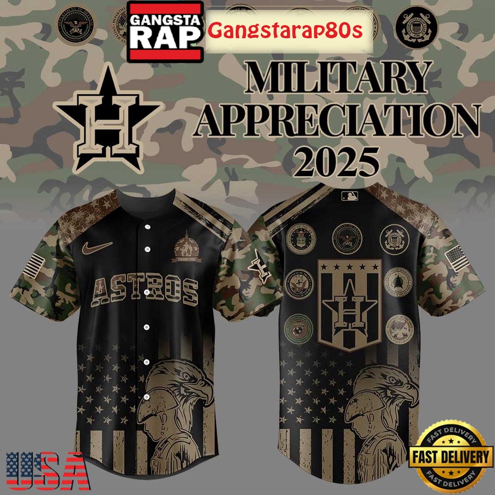 Houston Astros Celebrating Military Day Special Baseball Jersey