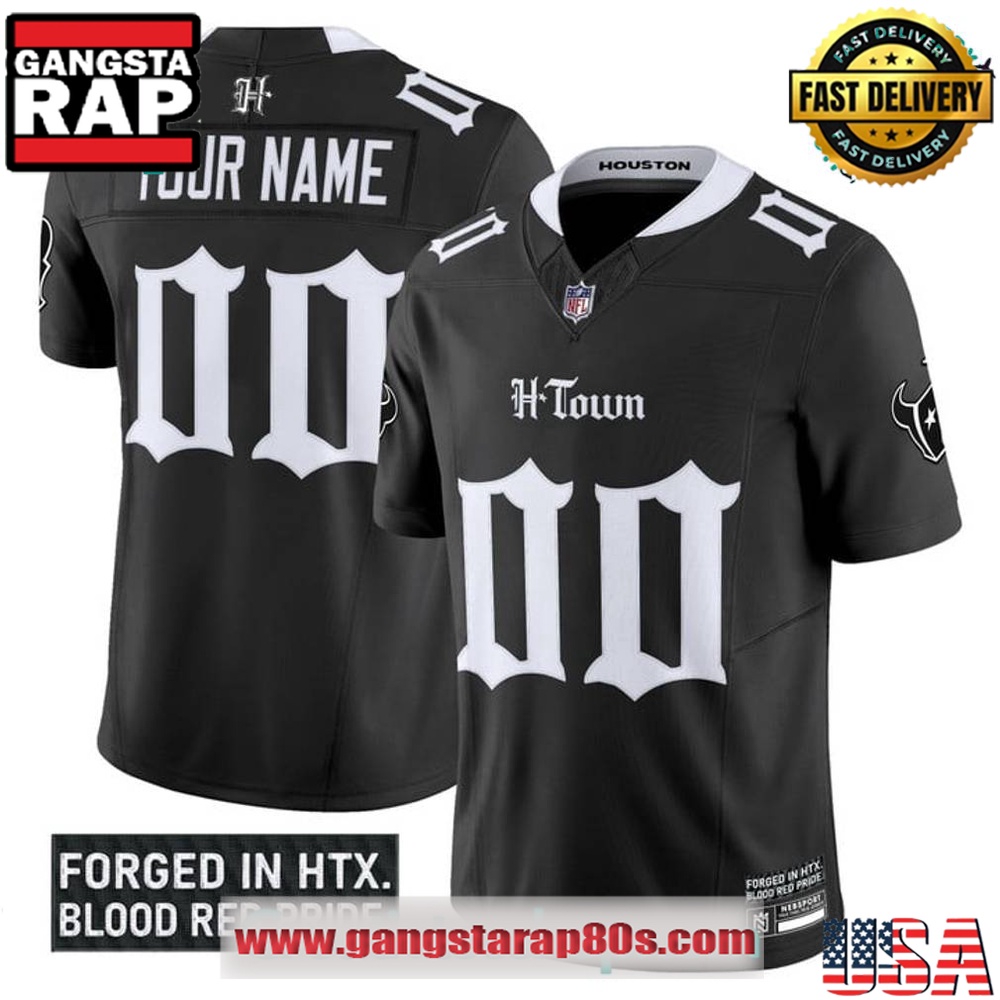 Houston Texans ‘Gothic Lone Star Shadows Edition’ Limited Edition Custom Football Jersey