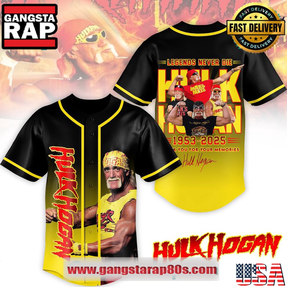 Hulk Hogan Thank you for the Memories Special Edition Baseball Jersey Hulk Hogan Thank you for the Memories Special Edition Baseball Jersey