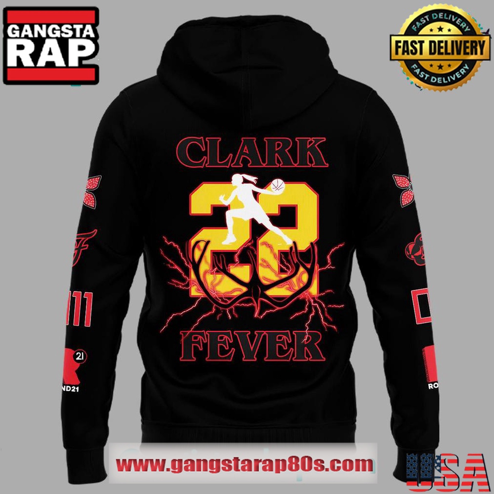 Indiana Fever #22 Clark x Stranger Things Personalized Unisex 3D Hoodie