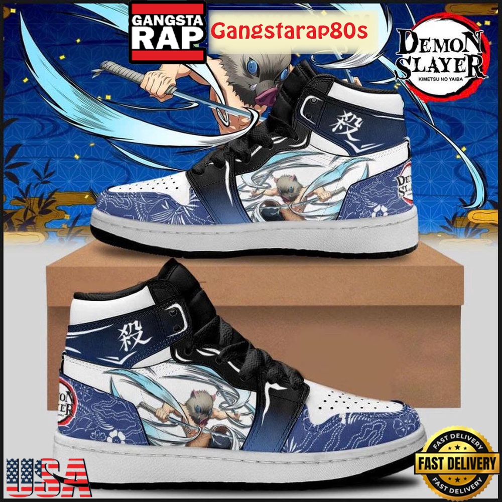 Inosuke Hashibira Demon Slayer Air Jordan 1 Shoes Running Sneakers Inosuke Hashibira Demon Slayer Air Jordan 1 Shoes Running Sneakers