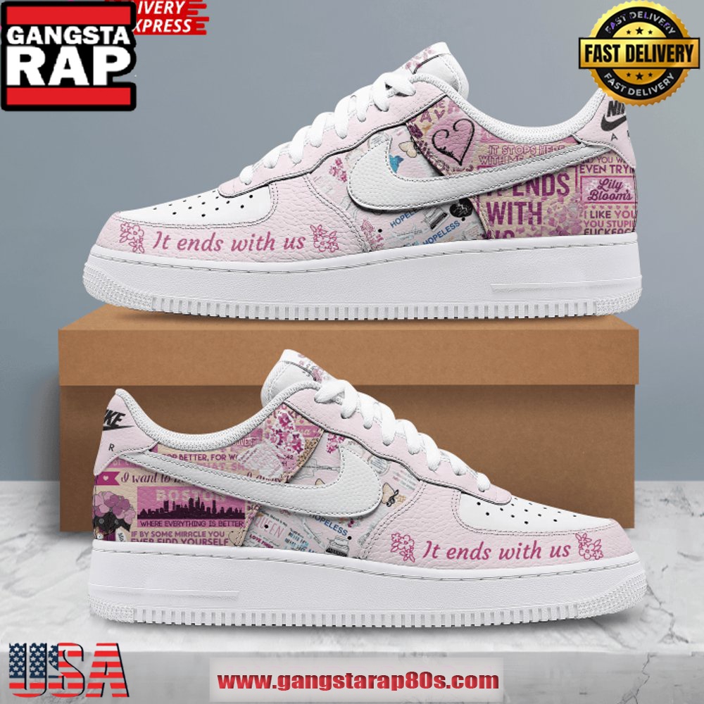 It Ends With Us Limited Edition Air Force 1 Running Sneakers Shoes It Ends With Us Limited Edition Air Force 1 Running Sneakers Shoes