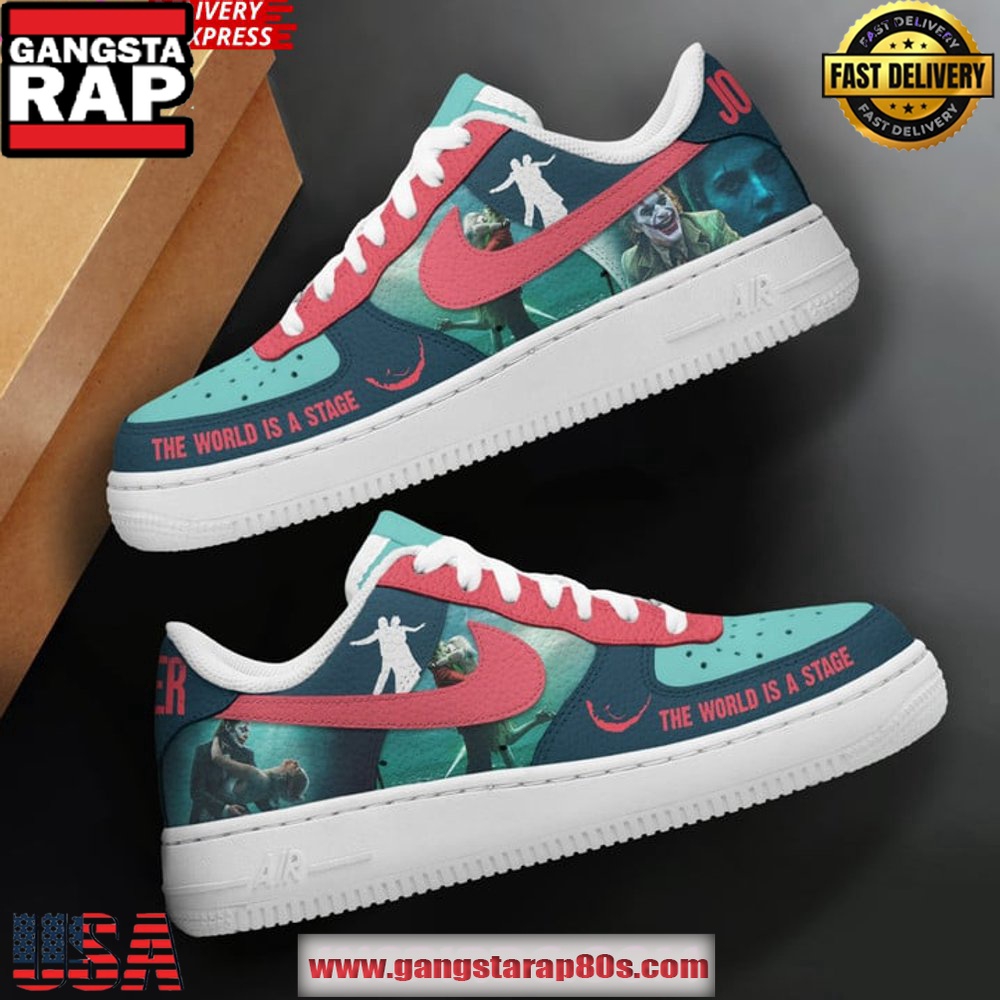 Joker Folie à Deux Limited Edition Air Force 1 Sneakers Shoes Joker Folie à Deux Limited Edition Air Force 1 Sneakers Shoes