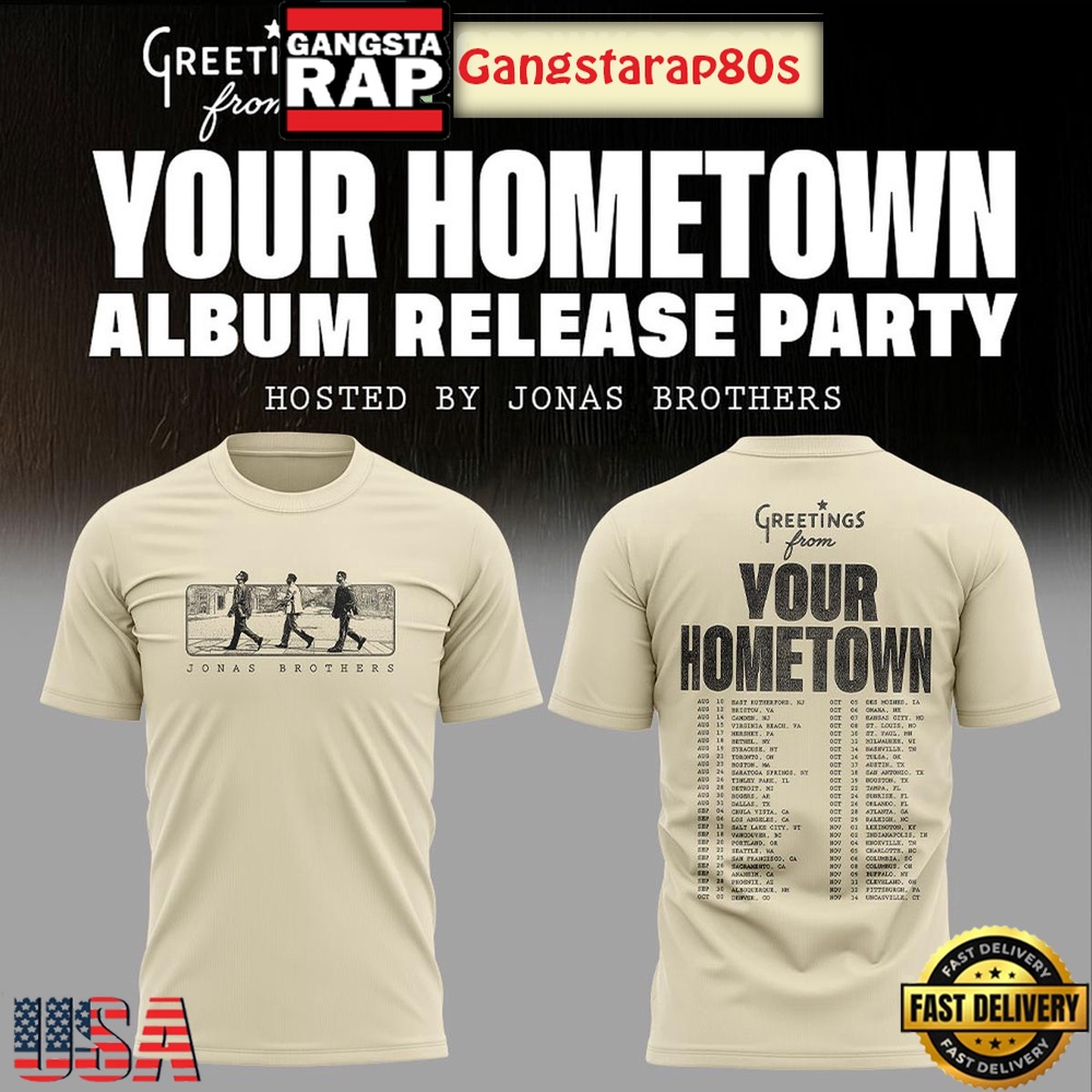 Jonas Brothers Greetings From Yout Hometown Unisex Hoodie Jonas Brothers Greetings From Yout Hometown Unisex Hoodie