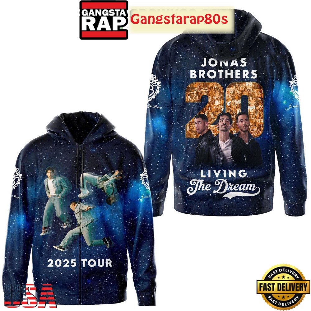 Jonas Brothers Living The Dream Tour 20 Years Special Hoodie