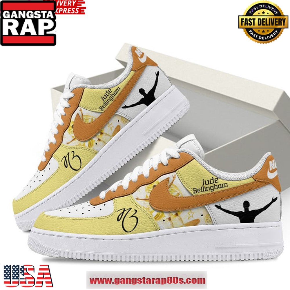 Jude Bellingham Limited Edition Air Force 1 Sneakers Shoes Jude Bellingham Limited Edition Air Force 1 Sneakers Shoes