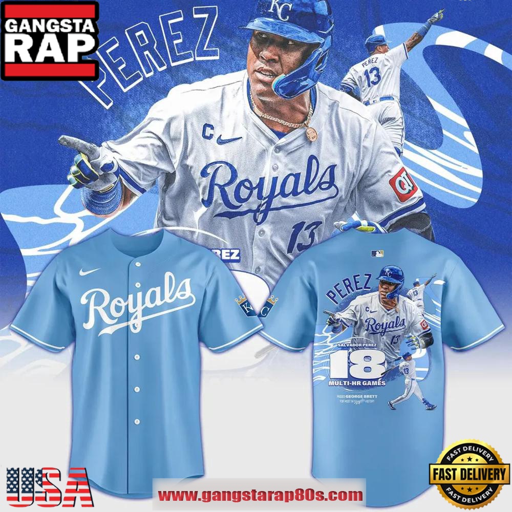 Kansas City Royals Salvador Perez Special Baseball Jersey
