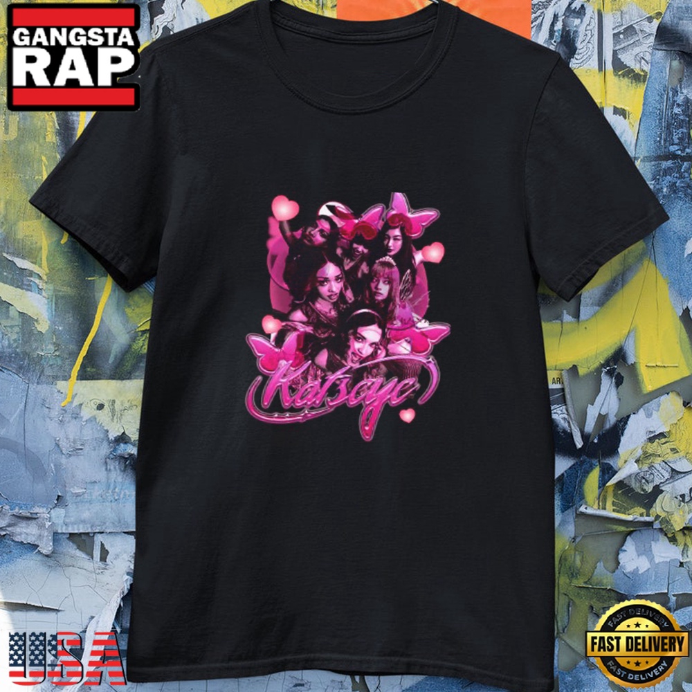 KATSEYE Winx Club Vintage Bootleg Black T Shirt