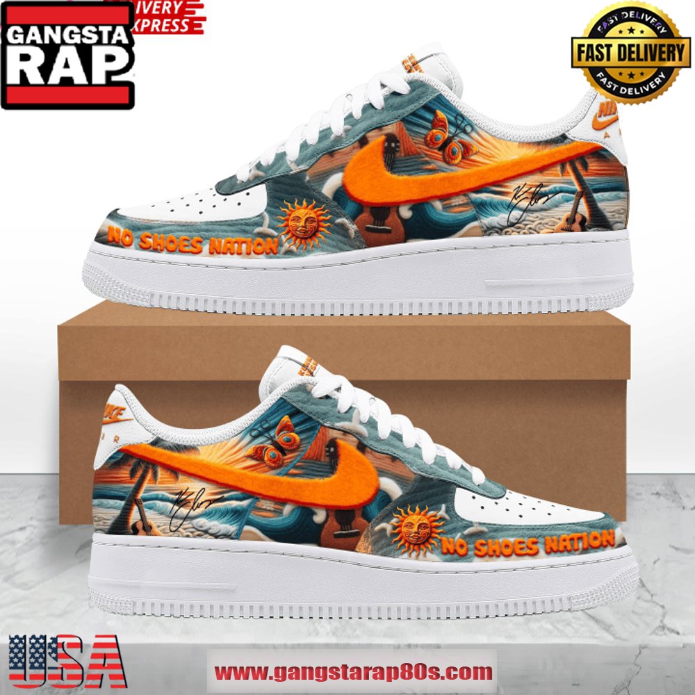 Kenny Chesney No Shoes Nation Air Force 1 Sneakers Shoes Kenny Chesney No Shoes Nation Air Force 1 Sneakers Shoes