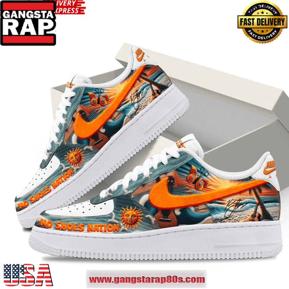 Kenny Chesney No Shoes Nation Air Force 1 Sneakers Shoes Kenny Chesney No Shoes Nation Air Force 1 Sneakers Shoes