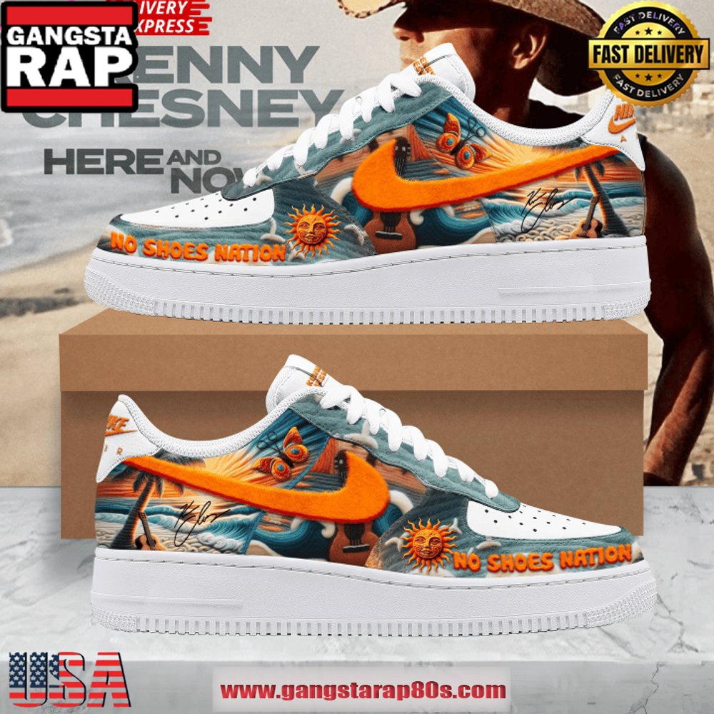 Kenny Chesney No Shoes Nation Air Force 1 Sneakers Shoes Kenny Chesney No Shoes Nation Air Force 1 Sneakers Shoes