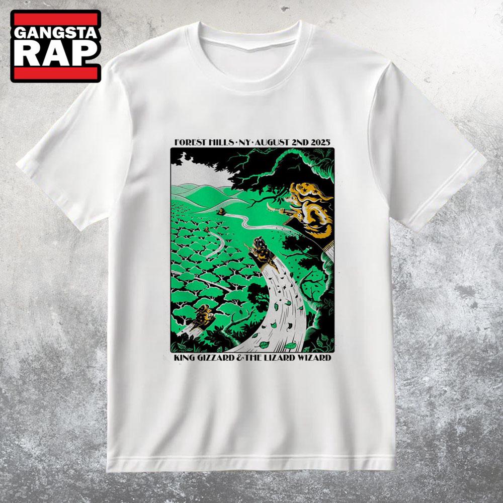 King Gizzard And The Lizard Wizard Aug 2 2025 Forest Hills Stadium In Forest Hills NY T Shirt