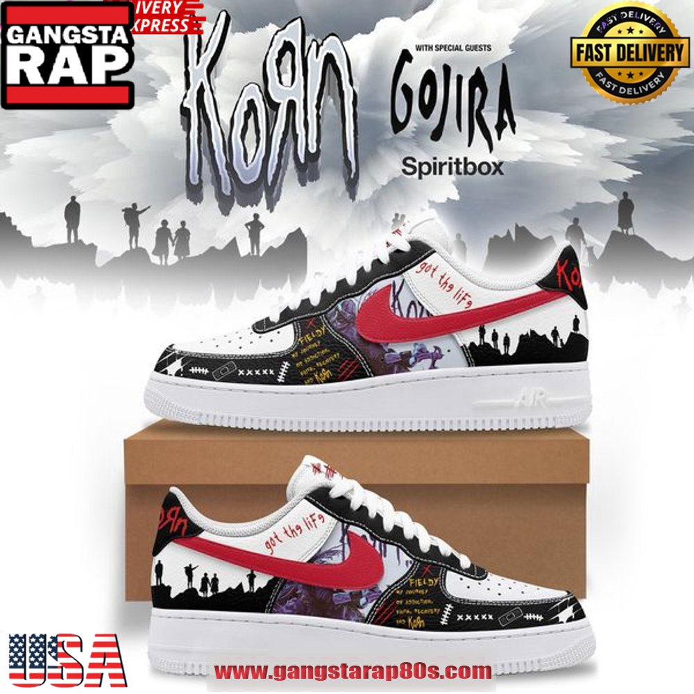 Korn Got the Life Limited Edition Air Force 1 Sneakers Shoes Korn Got the Life Limited Edition Air Force 1 Sneakers Shoes