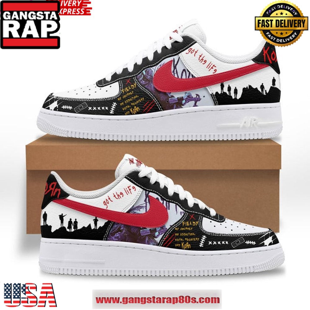 Korn Got the Life Limited Edition Air Force 1 Sneakers Shoes Korn Got the Life Limited Edition Air Force 1 Sneakers Shoes