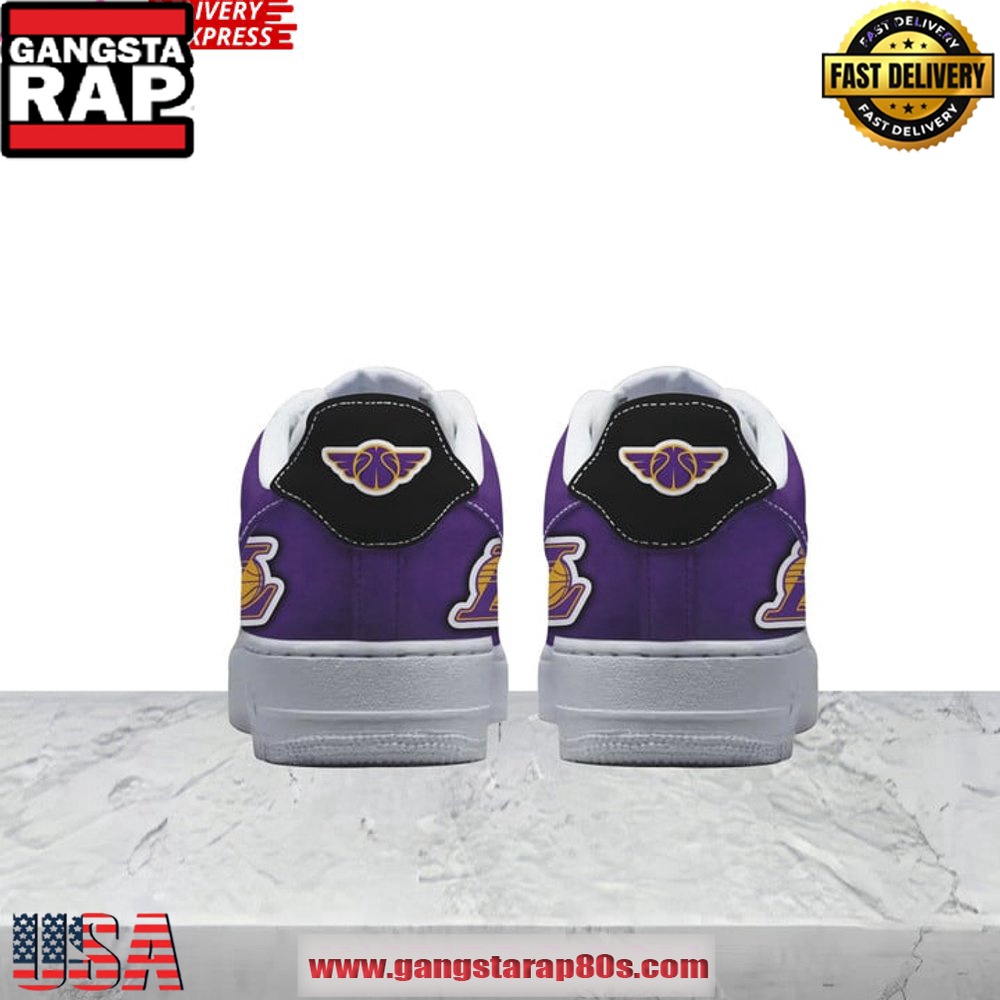 LeBron James Los Angeles Lakers Air Force 1 Sneakers Shoes LeBron James Los Angeles Lakers Air Force 1 Sneakers Shoes