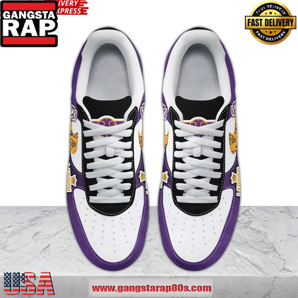 LeBron James Los Angeles Lakers Air Force 1 Sneakers Shoes LeBron James Los Angeles Lakers Air Force 1 Sneakers Shoes