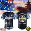 Los Angeles Dodgers Celebration Happy Birthday US Navy 250 Years 2025 Special Baseball Jersey