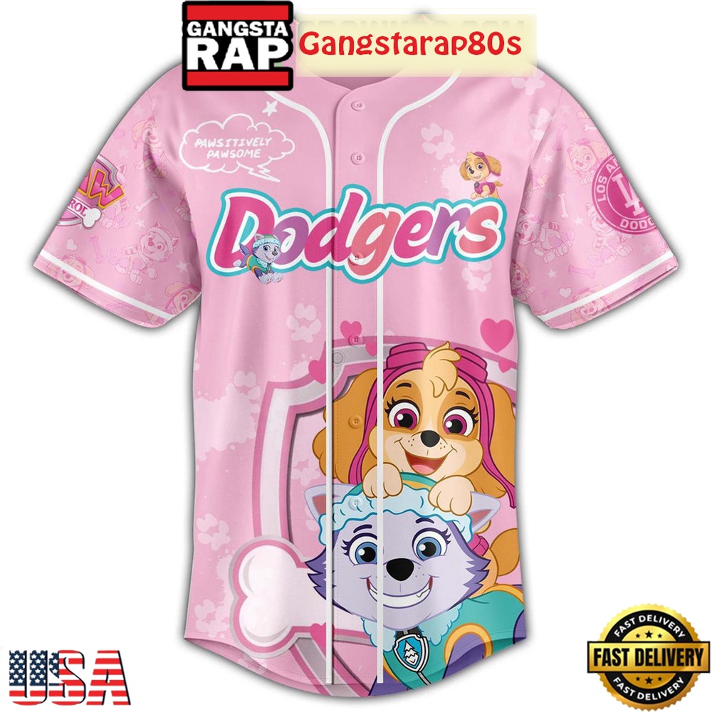 Los Angeles Dodgers x Dog Day With Paw Patrol For Kid And Families 2025 Baseball Jersey Los Angeles Dodgers x Dog Day With Paw Patrol For Kid And Families 2025 Baseball Jersey