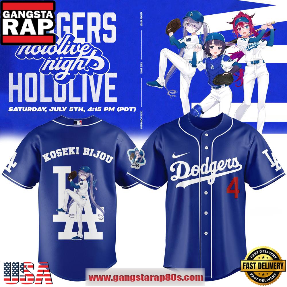 Los Angeles Dodgers x Hololive Night Special Edition Baseball Jersey