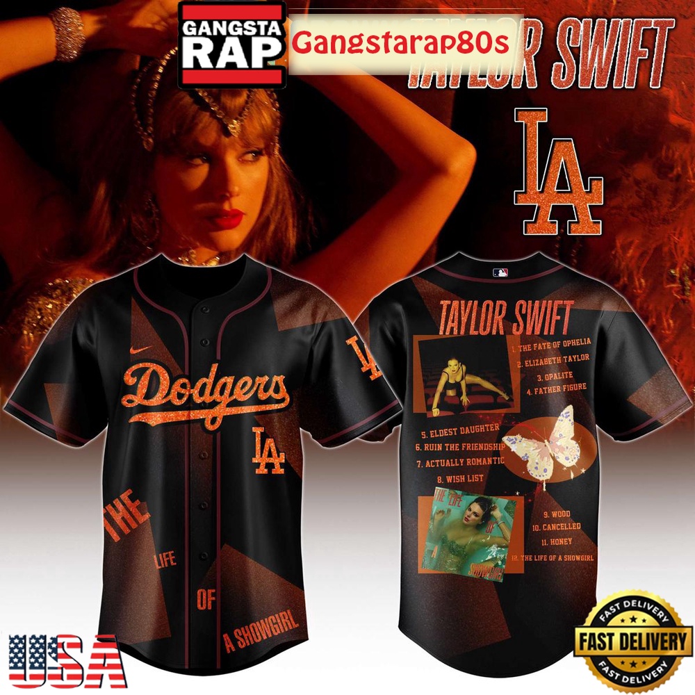 Los Angeles Dodgers x Taylor Swift Showgirl Era Special Baseball Jersey