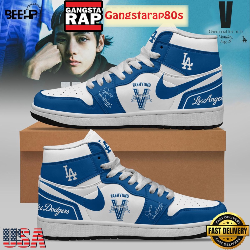 Los Angeles Dodgers x V BTS Air Jordan 1 Shoes