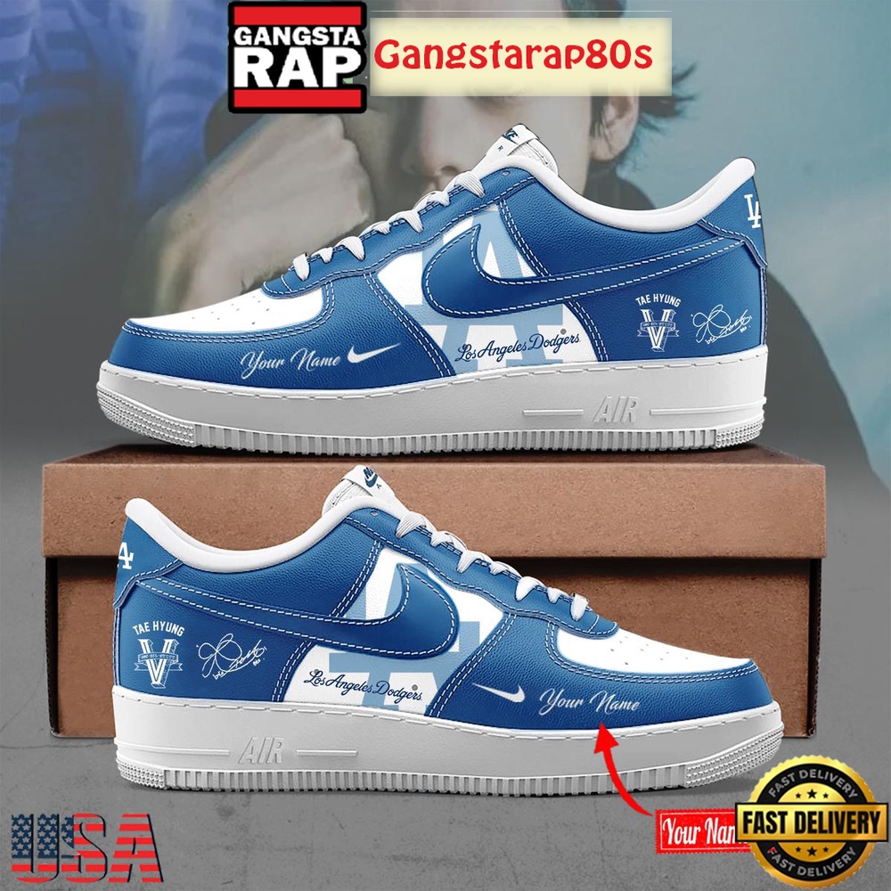 Los Angeles Dodgers x V BTS Custom Air Force 1 Shoes