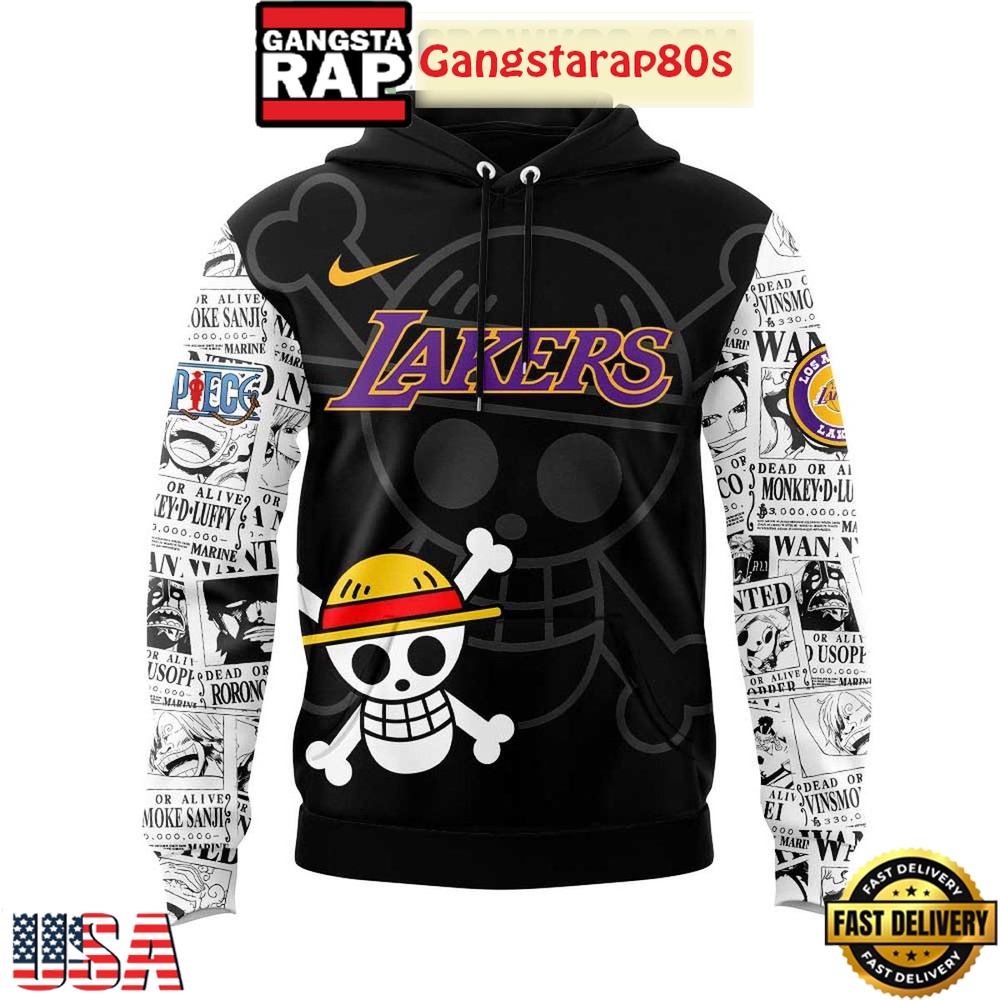 Los Angeles Lakers Collab One Piece Luffy Special Hoodie Shirt