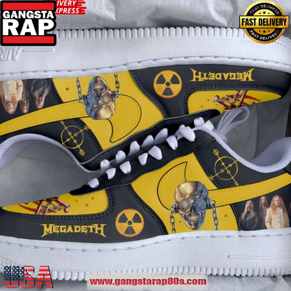 Megadeth Band Limited Edtion Air Force 1 Sneaker Sneakers Shoes Megadeth Band Limited Edtion Air Force 1 Sneaker Sneakers Shoes