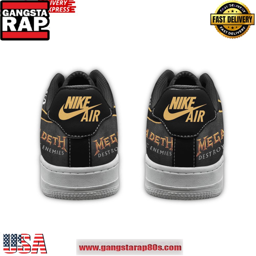 Megadeth Destroy All Enemies Limited Edition Air Force 1 Running Sneakers Shoes Megadeth Destroy All Enemies Limited Edition Air Force 1 Running Sneakers Shoes