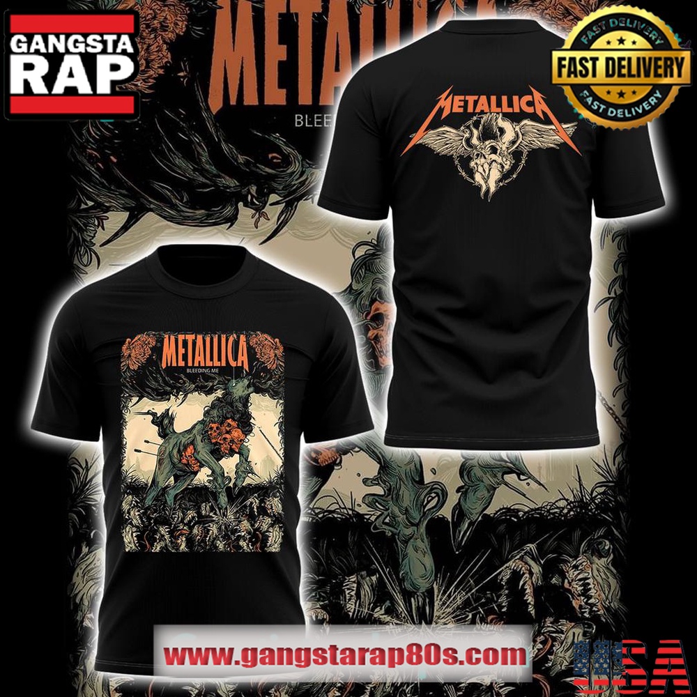 Metallica Bleeding Me Poster Limited Edition T Shirt
