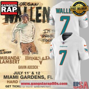 Miami Dolphins x Morgan Wallen “I’m The Problem Tour” Limited Edition Football Jersey