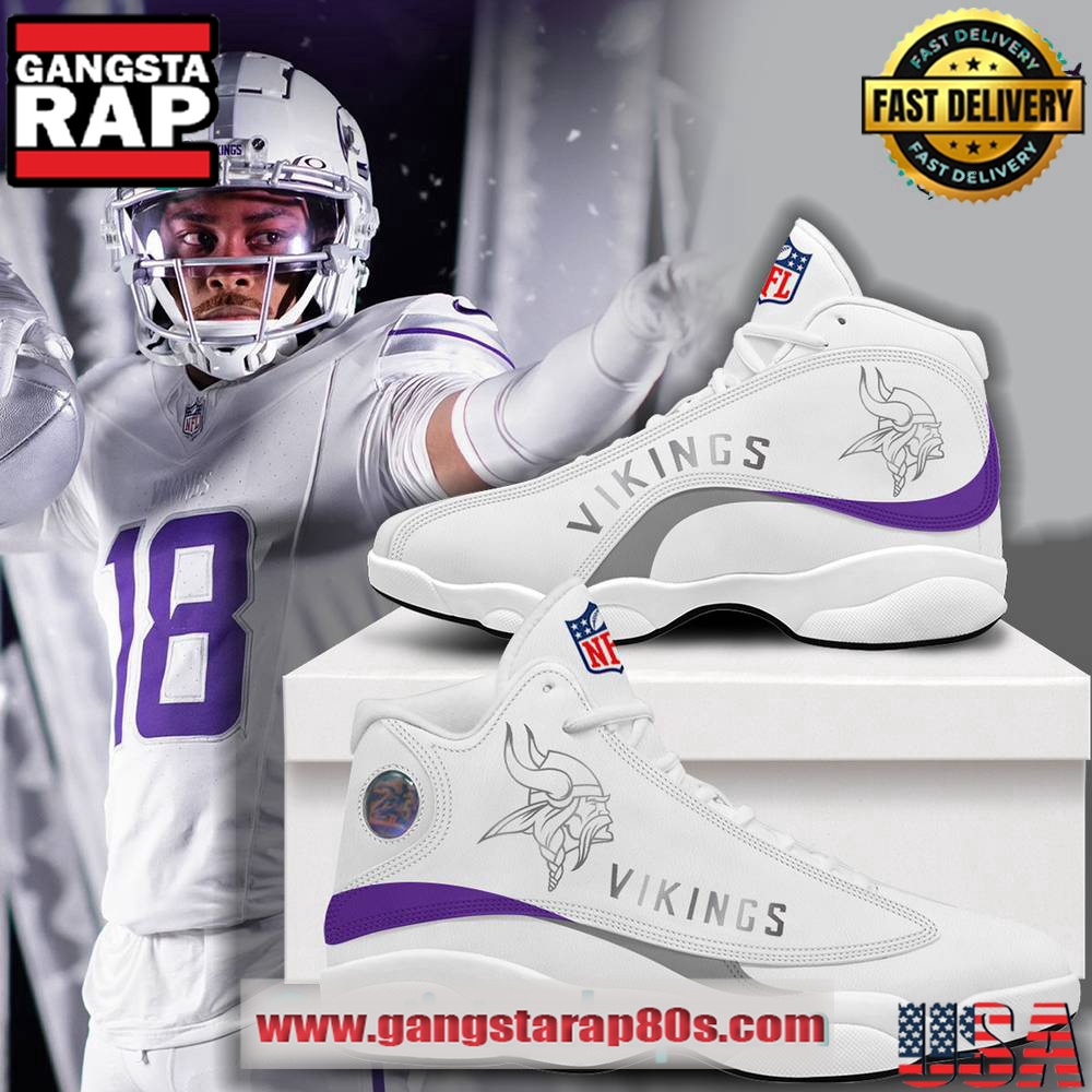Minnesota Vikings Winter Warrior Air Jordan 13 Sneakers Shoes Minnesota Vikings Winter Warrior Air Jordan 13 Sneakers Shoes