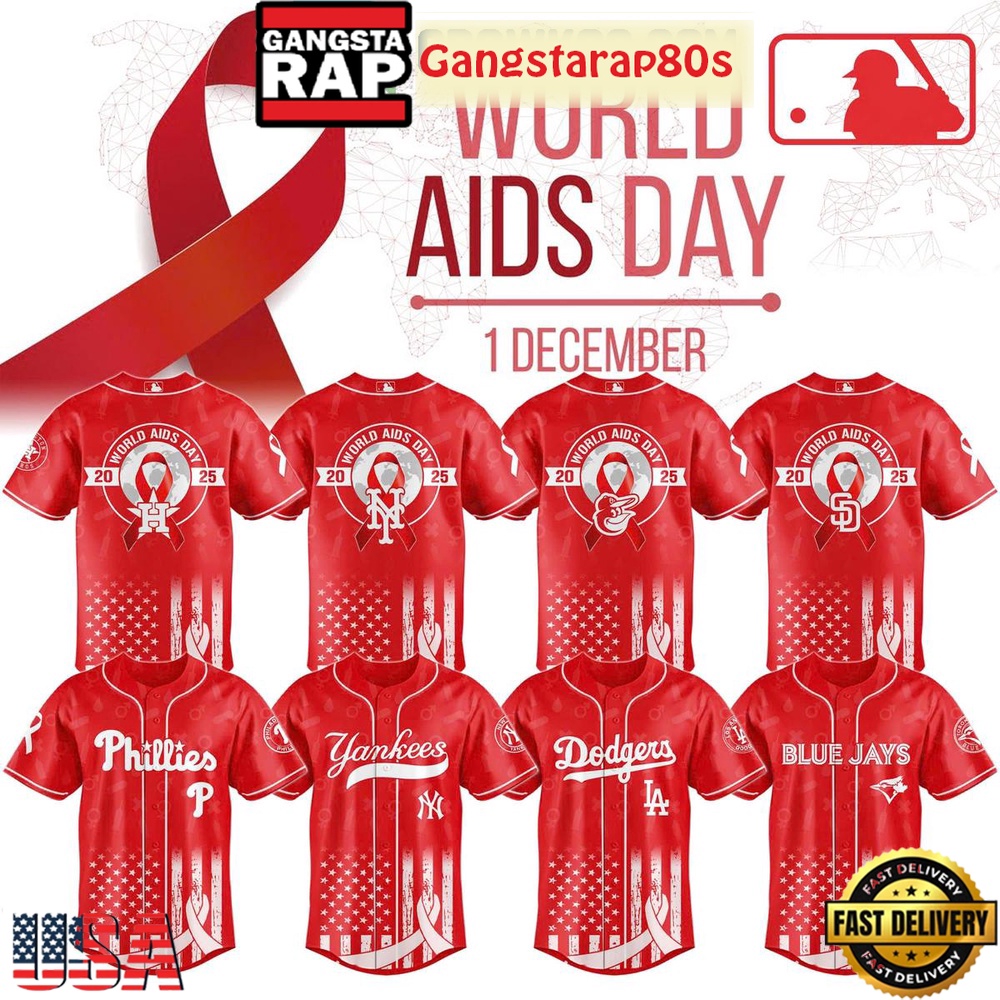 MLB All Team x World Aids Day 2025 Special Baseball Jersey