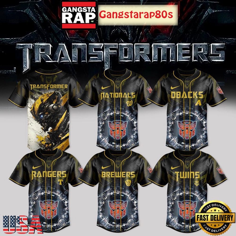MLB All Teams x Bumblebee Transformers 2025 Baseball Jersey