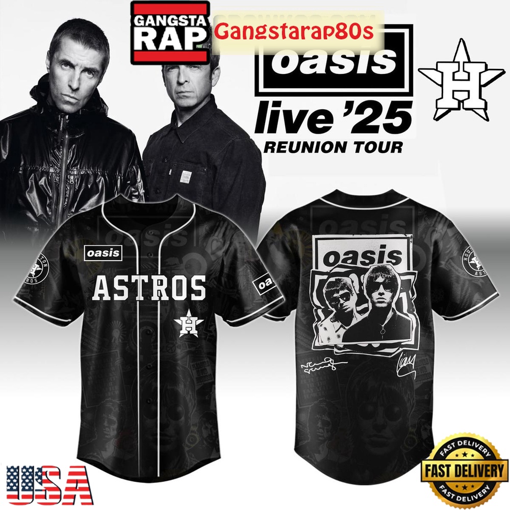 MLB All Teams x Oasis Reunion Tour Live '25 Baseball Jersey MLB All Teams x Oasis Reunion Tour Live '25 Baseball Jersey